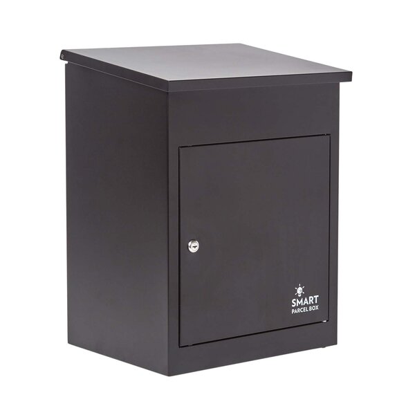 Boîte à colis moyenne 1 porte Noire à accès frontal Acier galvanisé SMART PARCEL BOX®