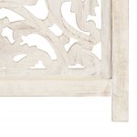 vidaXL Cloison de séparation 3 panneaux Blanc 120x165 cm Bois manguier
