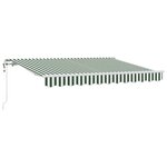 vidaXL Auvent Rétractable Vert 250 x 200 cm tissu