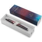 PARKER IM Premium Portal  Stylo roller  Dégradé de rouge  recharge noire pointe fine  Coffret cadeau