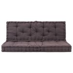 vidaXL Coussins de plancher de palette lot de 2 Coton Anthracite