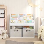 vidaXL Bibliothèque pour enfants Blanc brillant 72 5 x 29 5 x 69 cm