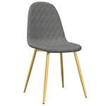 vidaXL Chaises à manger lot de 4 Gris clair Velours