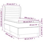 vidaXL Sommier à lattes de lit avec matelas Gris clair 80x200 cm Tissu