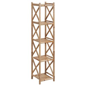 vidaXL Étagère à 5 niveaux carré bambou