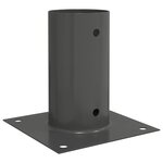 vidaXL Ancre ronde au sol 12 Pièces Anthracite 15 x 15 x 15 cm métal