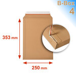 Lot de 100 enveloppes carton b-box 4 marron format 250x353 mm