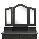 vidaXL Ensemble de coiffeuse avec tabouret Gris 80x69x141 cm Paulownia