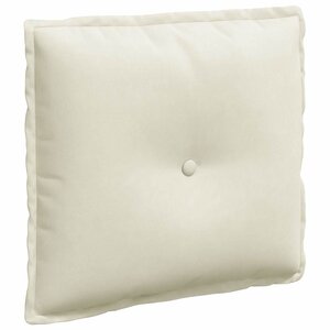 vidaXL Coussin de Dos Crème 50 x 45 cm Tissu en velours côtelé