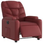 vidaXL Fauteuil inclinable électrique Rouge bordeaux Similicuir
