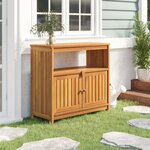 vidaXL Table console de jardin 80x35x75 cm bois massif d'acacia