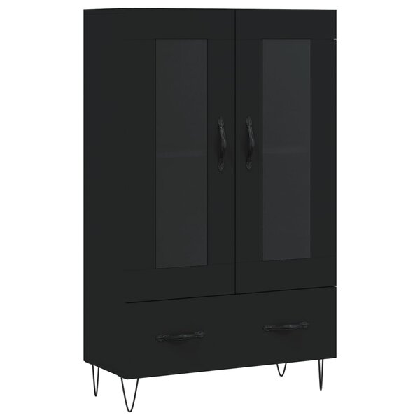 vidaXL Buffet haut noir 69 5x31x115 cm bois d'ingénierie