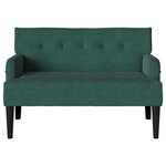 vidaXL Banc Chesterfield Vert foncé 112 x 65.5 x 75 cm Velours