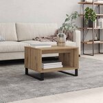 vidaXL Table basse chêne artisanal 60 x 50 x 40 cm Bois d'ingénierie