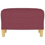 vidaXL Repose-pied Rouge bordeaux 60x50x41 cm Tissu