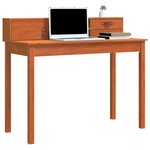 vidaXL Bureau avec tiroir Cire marron 110 x 50 x 93 cm Pin massif