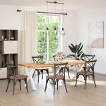 vidaXL Pieds de table à manger en forme de X  3 pièces  blanc  80 x (72-73) cm  acier