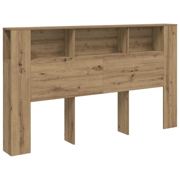 vidaXL Armoire de tête de lit chêne artisanal 180x18 5x102 5 cm