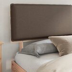 vidaXL Cadre de lit avec tête de lit rembourrée Taupe 200 x 200 cm