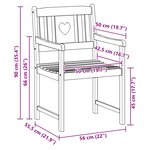 vidaXL Chaises de jardin 4 Pièces Naturel Bois d'Acacia Massif