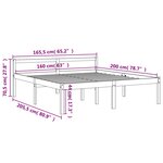 vidaXL Lit pour personne âgée cire marron 160x200cm bois de pin massif