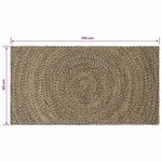 vidaXL Tapis de surface Naturel et noir 80 x 150 cm Jute