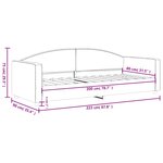 vidaXL Lit de repos crème 80x200 cm tissu