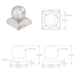 vidaXL Bouchons de poteau 6 Pièces Globe final Métal galvanisé 91x91 mm