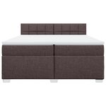 vidaXL Sommier à lattes de lit avec matelas Marron foncé 200x200 cm
