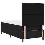 vidaXL Lit à ressorts avec matelas Noir 90 x 190 cm tissu