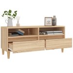 vidaXL Meuble TV chêne sonoma 100x34 5x44 5 cm bois d'ingénierie