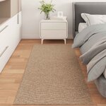 vidaXL Tapis de surface Moiré HUARTE Naturel 200 x 80 cm Polyester