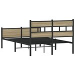 vidaXL Cadre de lit sans matelas chêne sonoma 120x190 cm