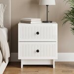 vidaXL Cabinet de chevet Blanc brillant 43 x 34 5 x 47 5 cm