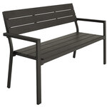 Tectake Banc de jardin Line - gris foncé