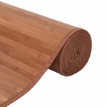 vidaXL Tapis rectangulaire marron 70x300 cm bambou