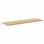 vidaXL Coussin de banc de jardin beige mélangé 200x50x7 cm tissu