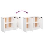 vidaXL Buffet Blanc 90 5x30x70 cm Bois d'ingénierie