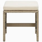 vidaXL Meubles à dîner de jardin et coussins 9 Pièces Poly rotin Beige