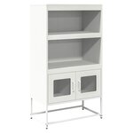 vidaXL Buffet haut blanc 68x39x123 cm acier