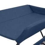 vidaXL Table à langer Bleu marine Fer