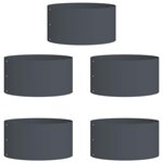 vidaXL Pots de jardin 5 Pièces Anthracite 40 x 40 x 20 cm Acier