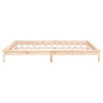vidaXL Cadre de lit à LED sans matelas 140x190 cm bois massif