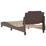 vidaXL Cadre de lit sans matelas Zadar marron 100x200 cm similicuir
