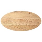 vidaXL Dessus de table 100x50x2 cm bois de chêne massif ovale