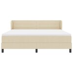Lit tapissier vidaXL avec matelas Crème 180x200 cm Tissu