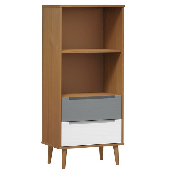 vidaXL Bibliothèque MOLDE Marron 60x35x133 5 cm Bois massif de pin