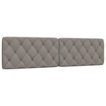 vidaXL Coussin de tête de lit taupe 200 cm tissu