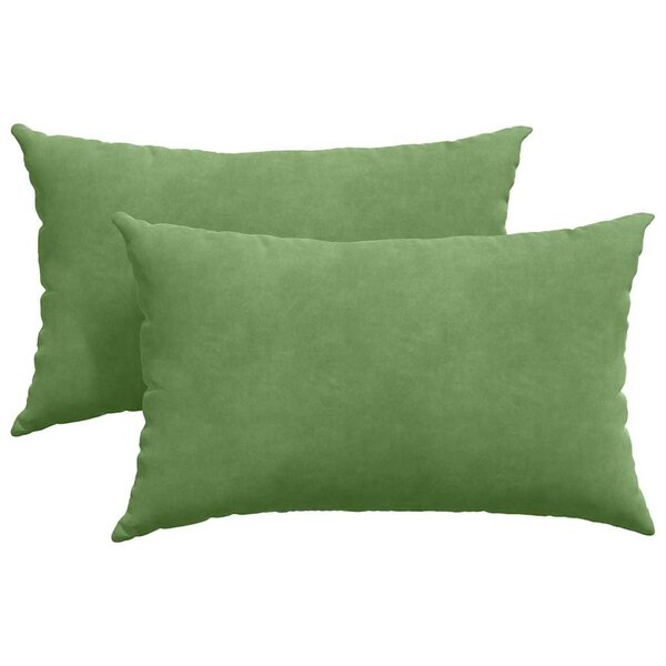 vidaXL Coussins de canapé 2 Pièces Vert clair 50 x 30 cm