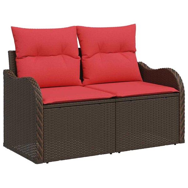 vidaXL Canapé de jardin avec coussin 121 x 62 x 69 cm polyrotin